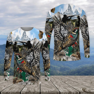 Quail And Hunter In The Wild All Over Print