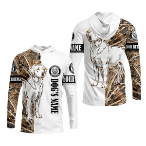 Custom Labrador Retriever Dog Camo Dry Grass All Over Print Shirt