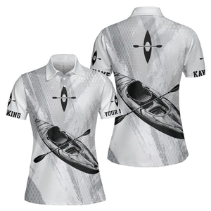Custom Name Kayaking Black And White All Over Print Shirt