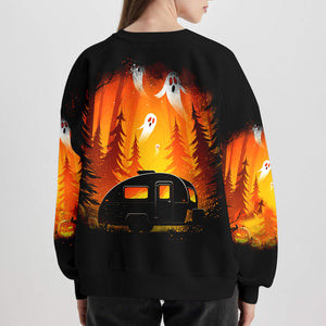 Horror Campfire In The Wild All Over Print Shirt