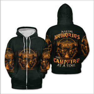 Bigfoot Making Memories One Campfire At A Time All Over Print Shirt