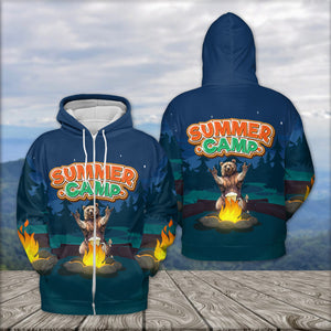 Summer Camp Grizzly Bear All Over Print Shirt