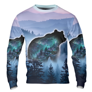 Aurora Bear Adventure Mountain All Over Print Shirt
