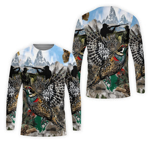 Quail And Hunter In The Wild All Over Print
