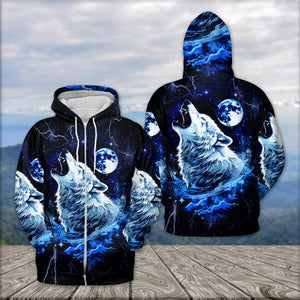 Mystical Wolf Howing Art All Over Print Shirt