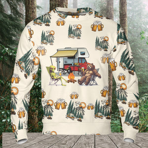 Funny Camping Crazy Friend All Over Print Shirt