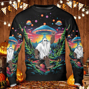 Bigfoot Boo Rock On All Over Print Shirt