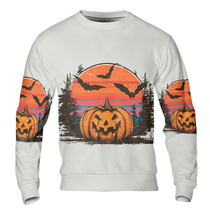 Retro Spooky Vintage Camping Vibes Halloween All Over Print Shirt