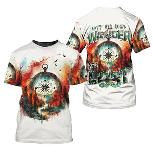 Compass Colorful Not All Who Wander Are Lost All Over Print