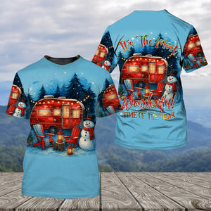 Christmas Camper Winter Wonderland All Over Print Shirt