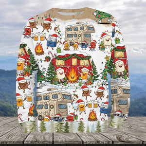 Campsite Christmas Party All Over Print Shirt
