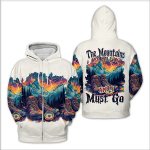 The Mountains Are Calling Compass Boots All Over Print Shirt