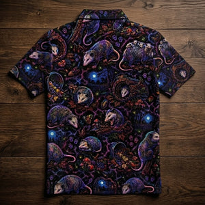 Midnight Opossum Neon Men Polo Shirt