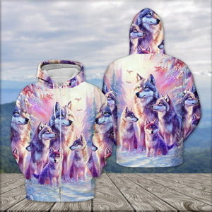 Wolf Family Art All Over Print Shirt