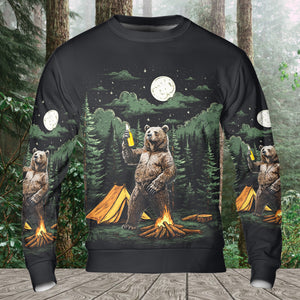 Making Memories Camping Bear All Over Print Shirt