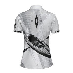 Custom Name Kayaking Black And White All Over Print Shirt
