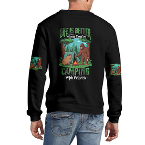 Life is Better When You're Camping With Friends All Over Print Shirt
