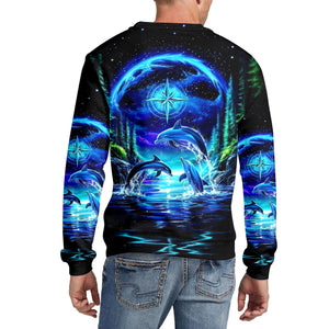Peace Sea Happy Dolphins All Over Print Shirt