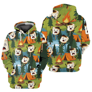 Funny Burnt Marshmallow All Over Print Shirt