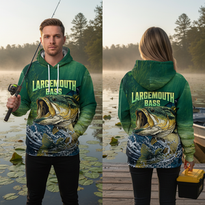 Largemouth Bass Vintage All Over Print Shirt