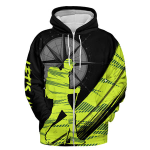 Hiking Find Your Own Path Yellow Neon All Over Print Shirt