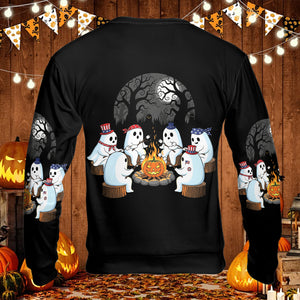 Boo Crew Camping All Over Print Shirt