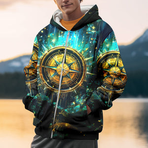 Not All Who Wander Fantasy Compass All Over Print Shirt