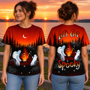 Let's Get Spooky All Over Print Shirt
