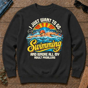 I Just Want To Go Swimming & Ignore All Adult Problems - black - CS2D-Black