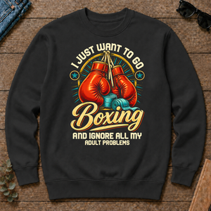 I Just Want To Go Boxing & Ignore All Adult Problems - black - CS2D-Black
