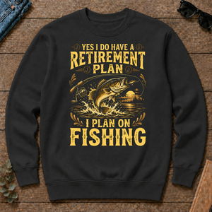I Do Have A Retirement Plan I Plan On Fishing - black - CS2D-Black