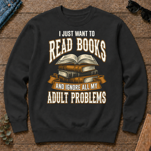 Vintage I Just Want To Read Books - black - CS2D-Black