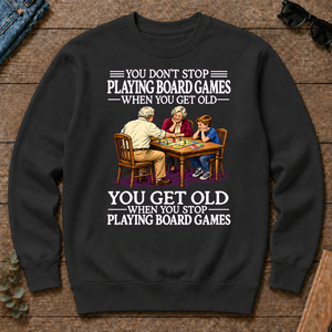Old Man Don't Stop Playing Board Games - black - CS2D-Black