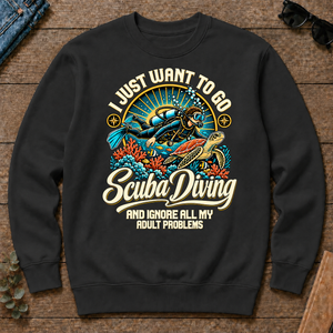 I Just Want To Go Scuba Diving & Ignore All Adult Problems - black - CS2D-Black