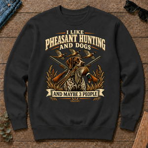 I Like Pheasant Hunting And Dogs And Maybe 3 People - black - CS2D-Black