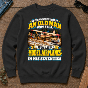 Yellow An Old Man Still Builds Model Airplanes In His Seventies - black - CS2D-Black
