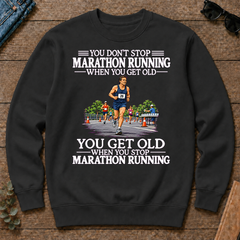 Old Man Don't Stop Marathon Running - black - CS2D-Black