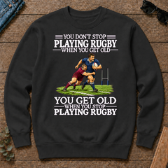 Old Man Don't Stop Rugby - black - CS2D-Black