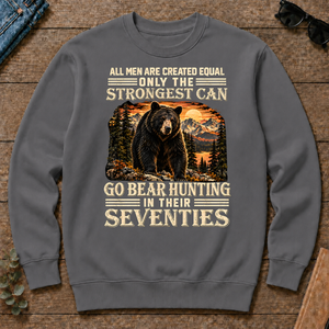 Vintage Bear Hunting Strongest Man In Seventies - charcoal - CS2D-Charcoal