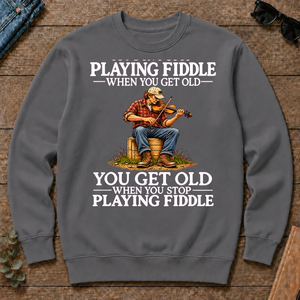 Old Man Don't Stop Playing Playing Fiddle - charcoal - CS2D-Charcoal