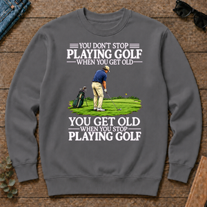 Old Man Don't Stop Golf - charcoal - CS2D-Charcoal