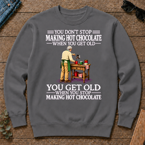 Old Man Don't Stop Making Hot Chocolate - charcoal - CS2D-Charcoal