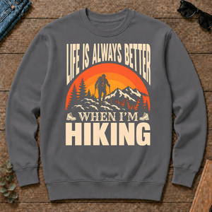 Vintage Life Is Always Better When I Am Hiking - charcoal - CS2D-Charcoal