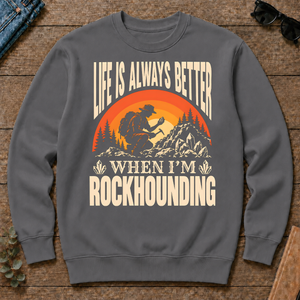 Vintage Life Is Always Better When I Am Rockhounding - charcoal - CS2D-Charcoal