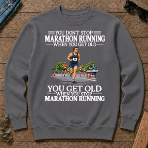 Old Man Don't Stop Marathon Running - charcoal - CS2D-Charcoal