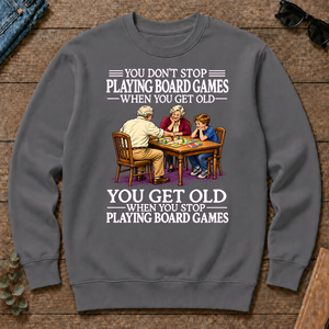 Old Man Don't Stop Playing Board Games - charcoal - CS2D-Charcoal