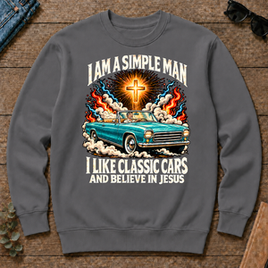 I Like Classic Cars & Believe In Jesus - charcoal - CS2D-Charcoal