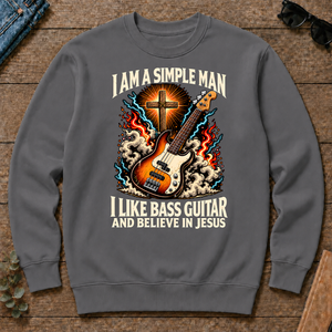 I Like Bass Guitar & Believe In Jesus - charcoal - CS2D-Charcoal