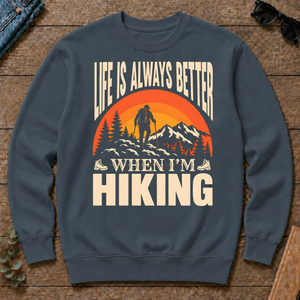 Vintage Life Is Always Better When I Am Hiking - dark-heather - CS2D-DarkHeather