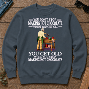 Old Man Don't Stop Making Hot Chocolate - dark-heather - CS2D-DarkHeather